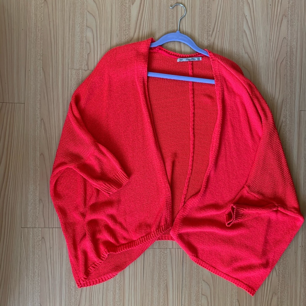 Zara Oversized Fuchsia Cardigan Sweater Size M